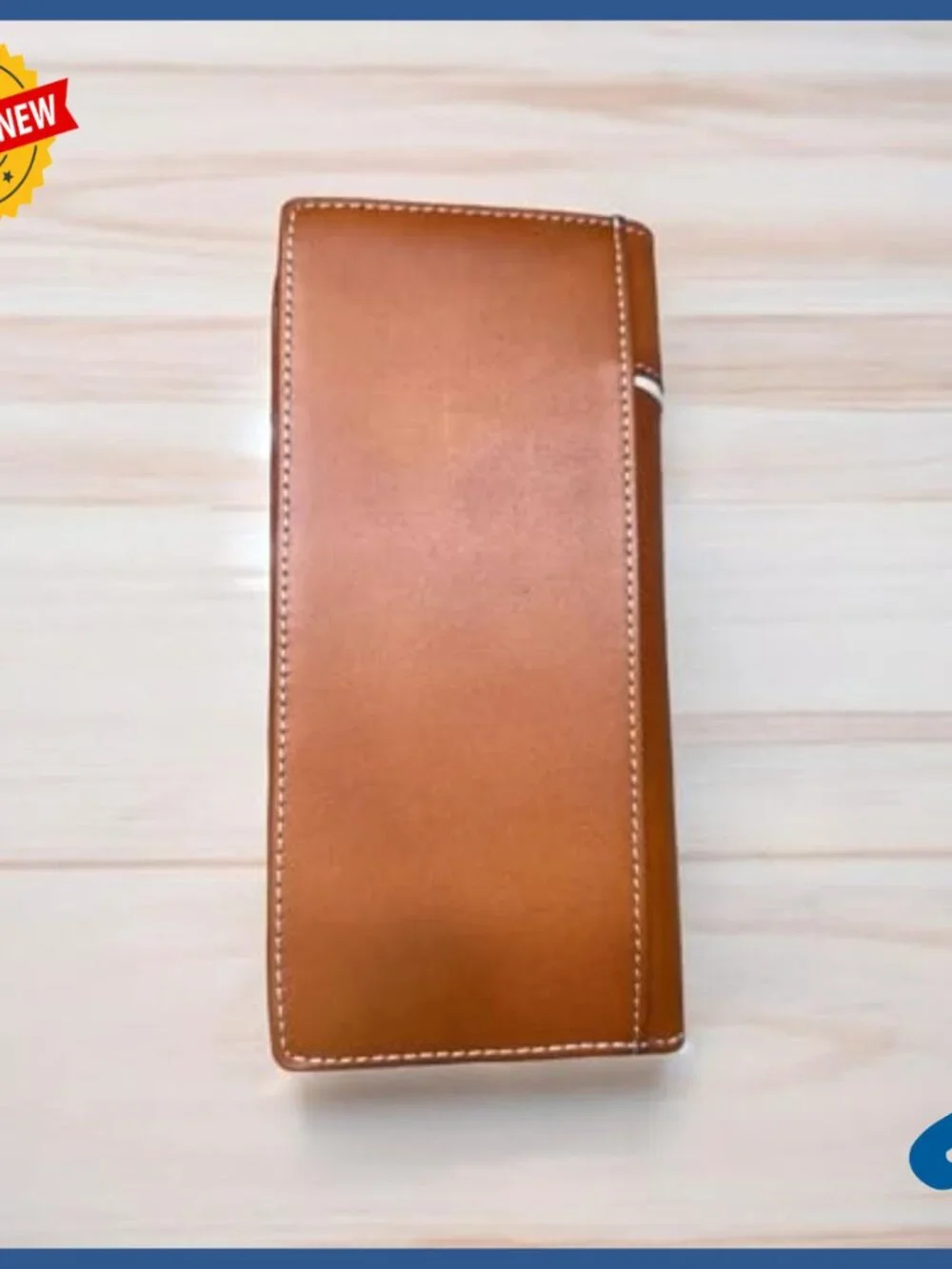 Genuine Leather Wallet and Phone Holster Set with Embossed Western Design